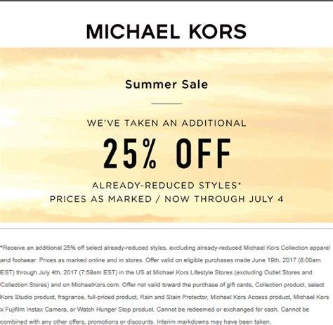 michael kors coupons